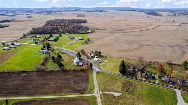 bird's eye view with a rural view