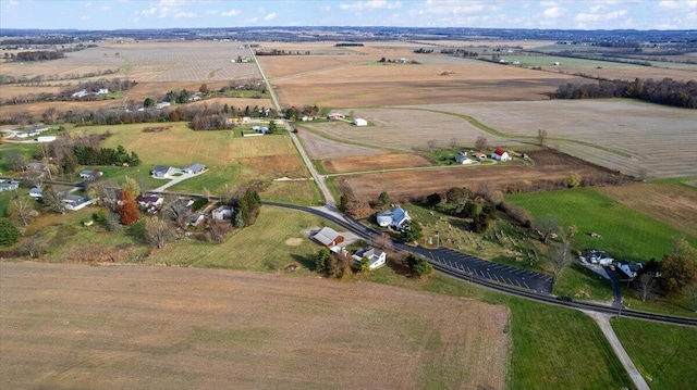 aerial view with a rural view