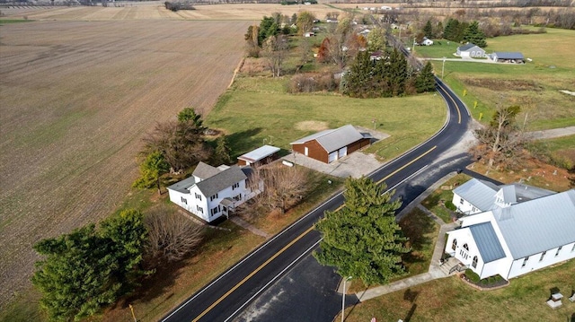 aerial view featuring a rural view