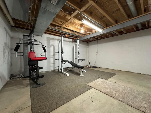 view of workout area