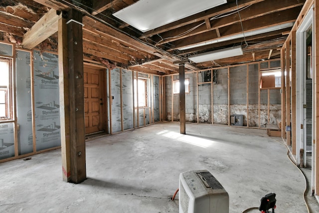 basement featuring a wealth of natural light