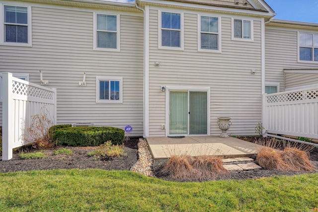 rear view of house with a patio area