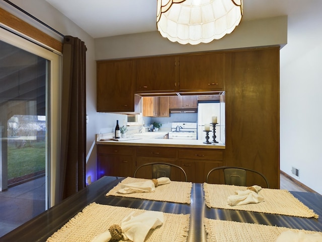 kitchen featuring white appliances