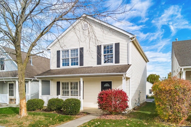 view of front property with a porch