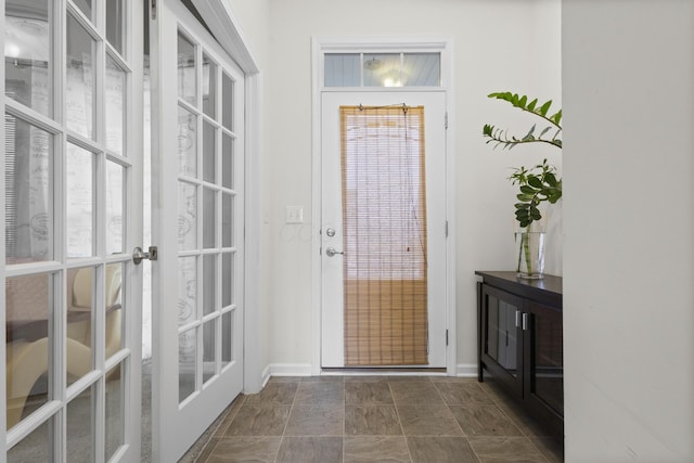 doorway to outside featuring french doors