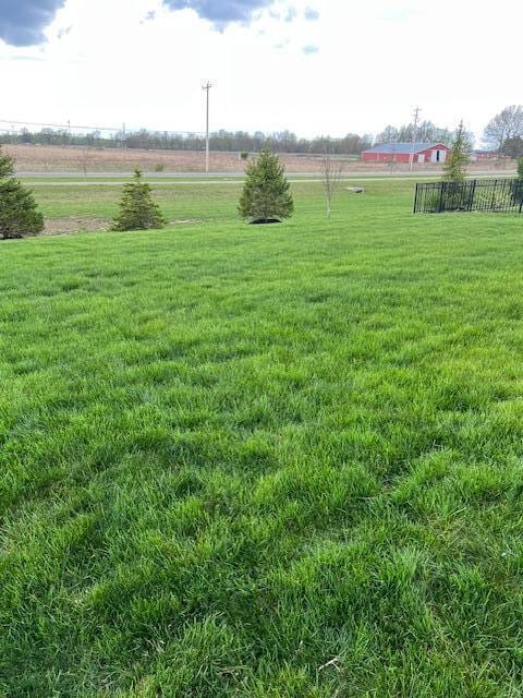 view of yard featuring a rural view