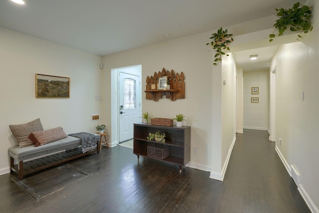 entryway featuring dark hardwood / wood-style floors