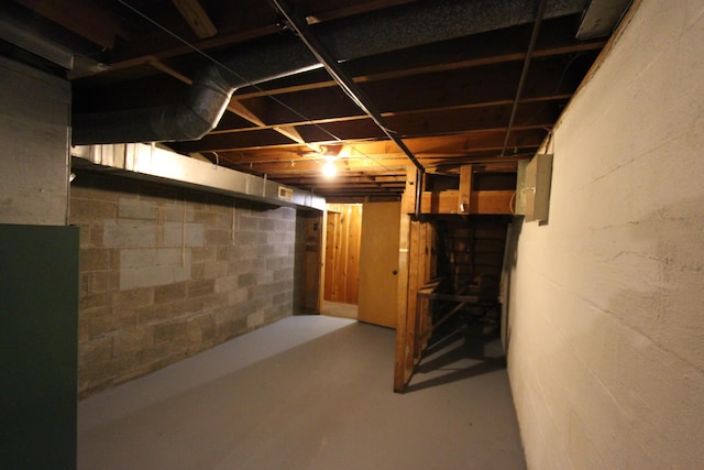 view of basement