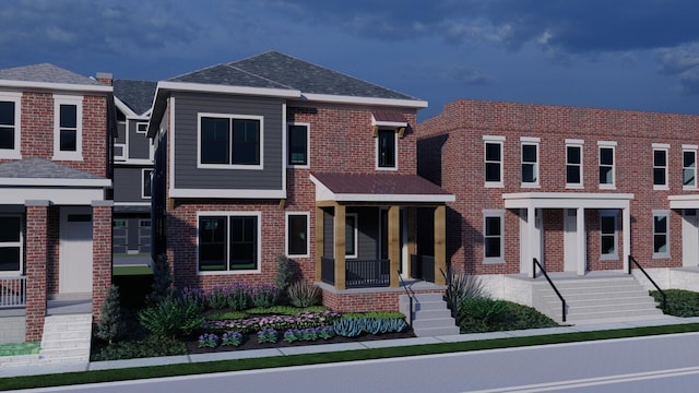 view of front of home featuring a porch