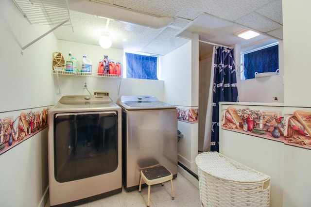 laundry room with separate washer and dryer