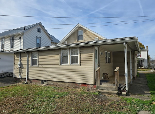 view of rear view of property