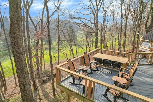 view of wooden terrace