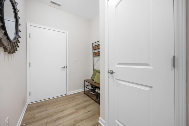 entryway featuring light hardwood / wood-style floors