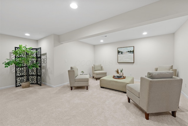 view of carpeted living room