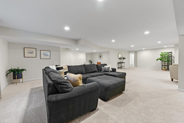 view of carpeted living room