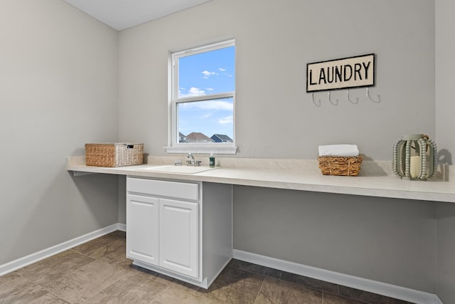 laundry room with sink