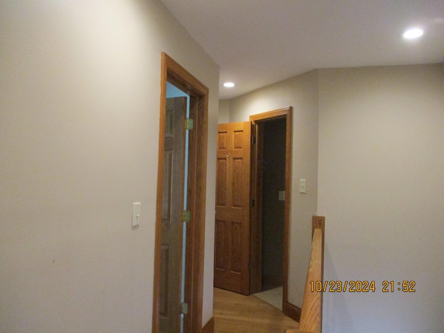 hallway featuring light hardwood / wood-style flooring