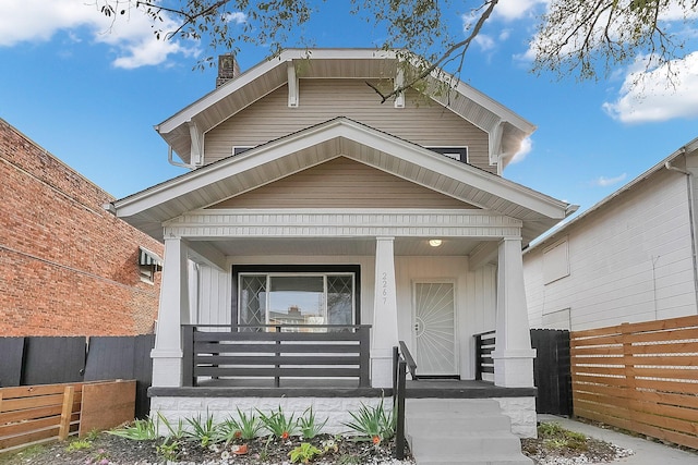 view of front of house with a porch