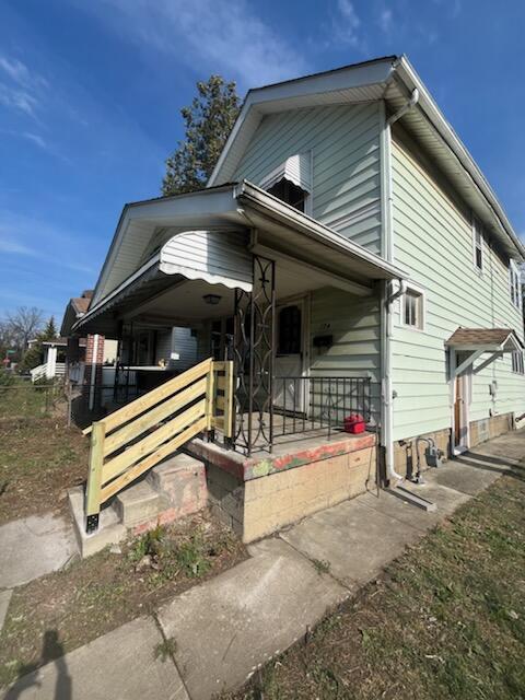 bungalow-style home with a porch