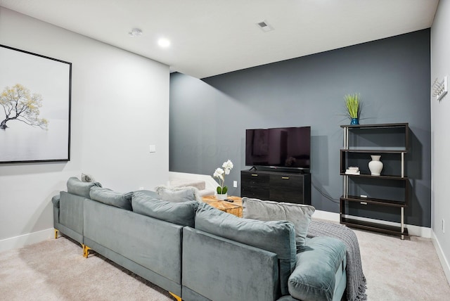 view of carpeted living room