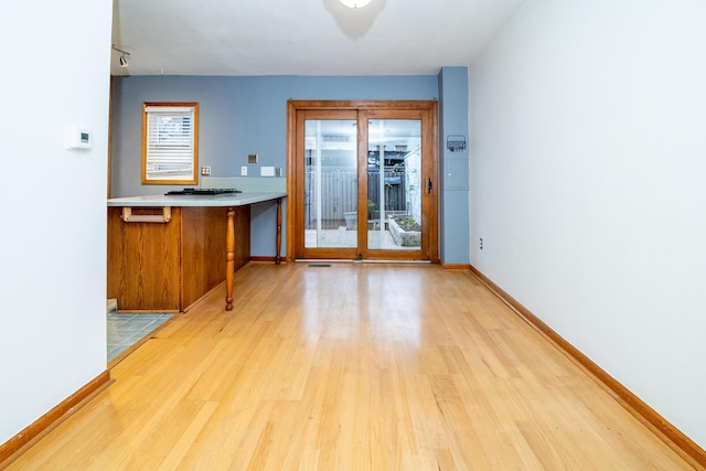 interior space featuring light hardwood / wood-style floors