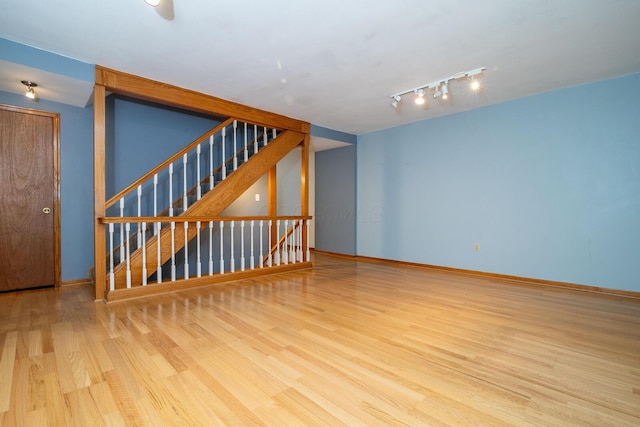 empty room featuring light wood-type flooring