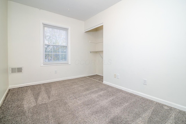 view of carpeted empty room