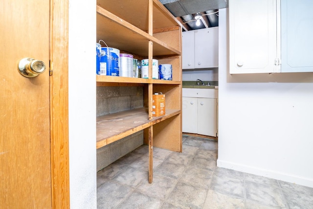 storage room with sink