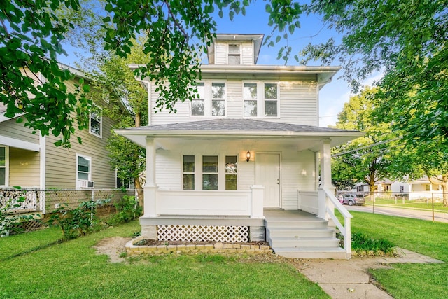 view of front of house with a front yard