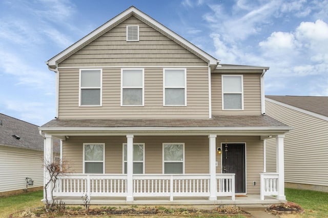 view of front of property featuring a porch