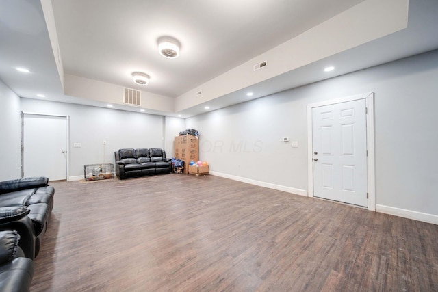 interior space with wood-type flooring