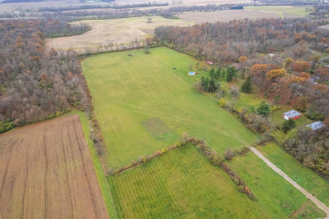 drone / aerial view featuring a rural view