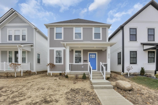 view of front of house featuring covered porch