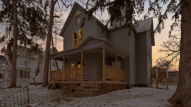 exterior space featuring a porch