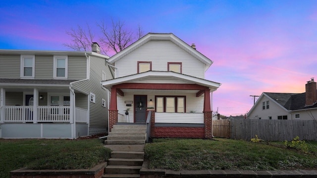 view of front of house featuring a porch