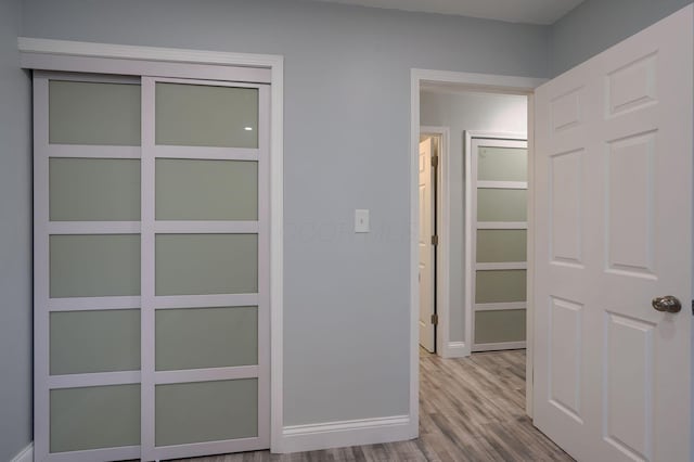 interior space with hardwood / wood-style floors