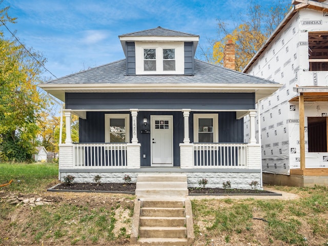 view of front of home with a porch