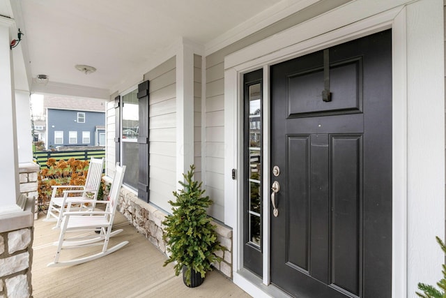 view of doorway to property