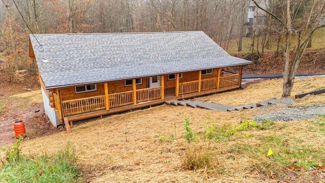 view of front of home featuring a deck