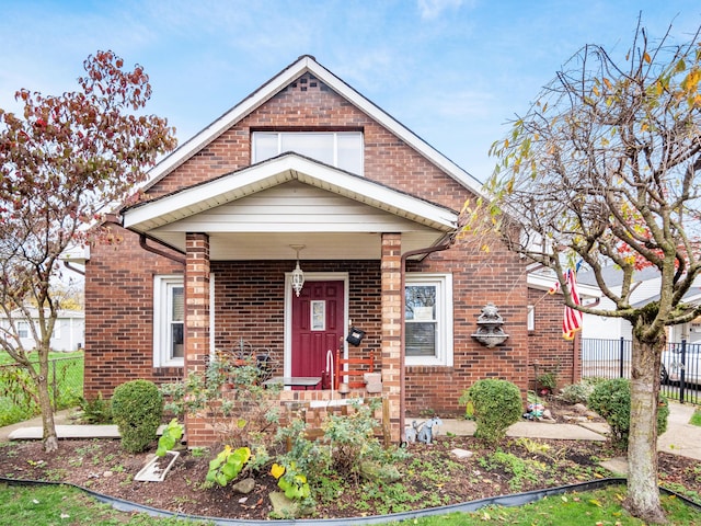 view of front of home with covered porch