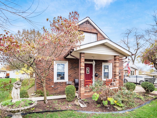 view of front of property with a porch