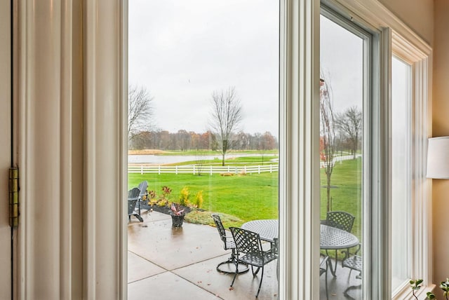 view of doorway to outside