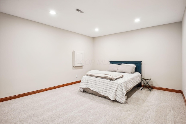 view of carpeted bedroom