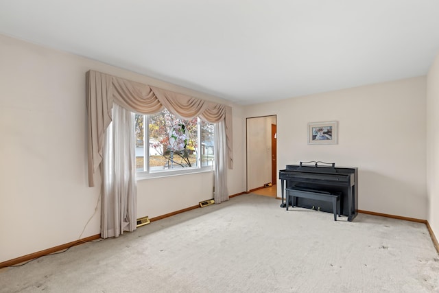 interior space featuring carpet floors