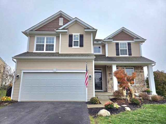 view of front of home featuring a garage