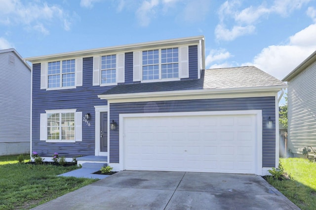 view of front facade featuring a garage