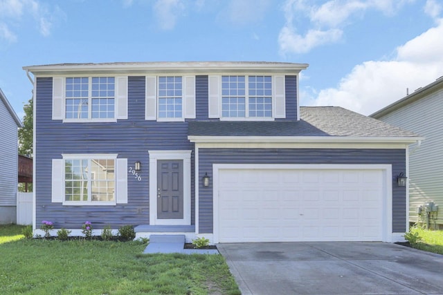 view of front of home with a front yard