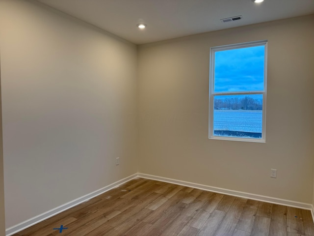 empty room with wood-type flooring