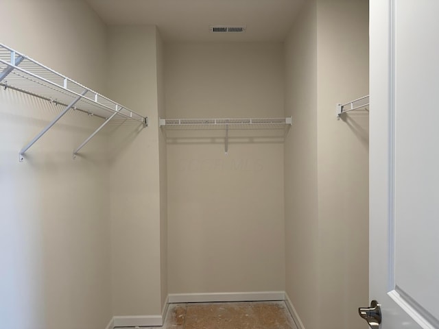 view of walk in closet