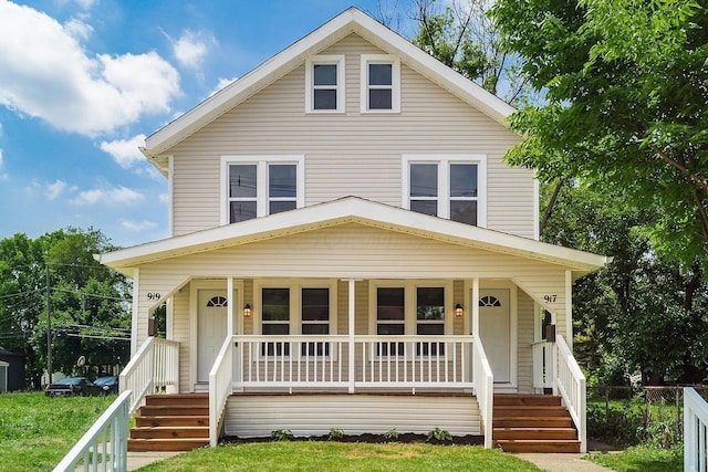 view of front of house with covered porch